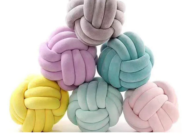 New Product Ideas 2024 Choice Household Knot Ball Pillow Home Decoration Cushion Throw Pillow Sofa Bed Round Knot Ball Cushion