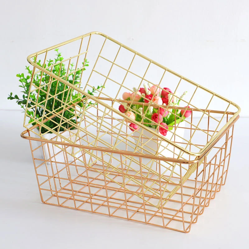 Wire Mesh Storage Basket Freezer Organizer Storage Metal Wire Food Storage Baskets For Kitchen Pantry