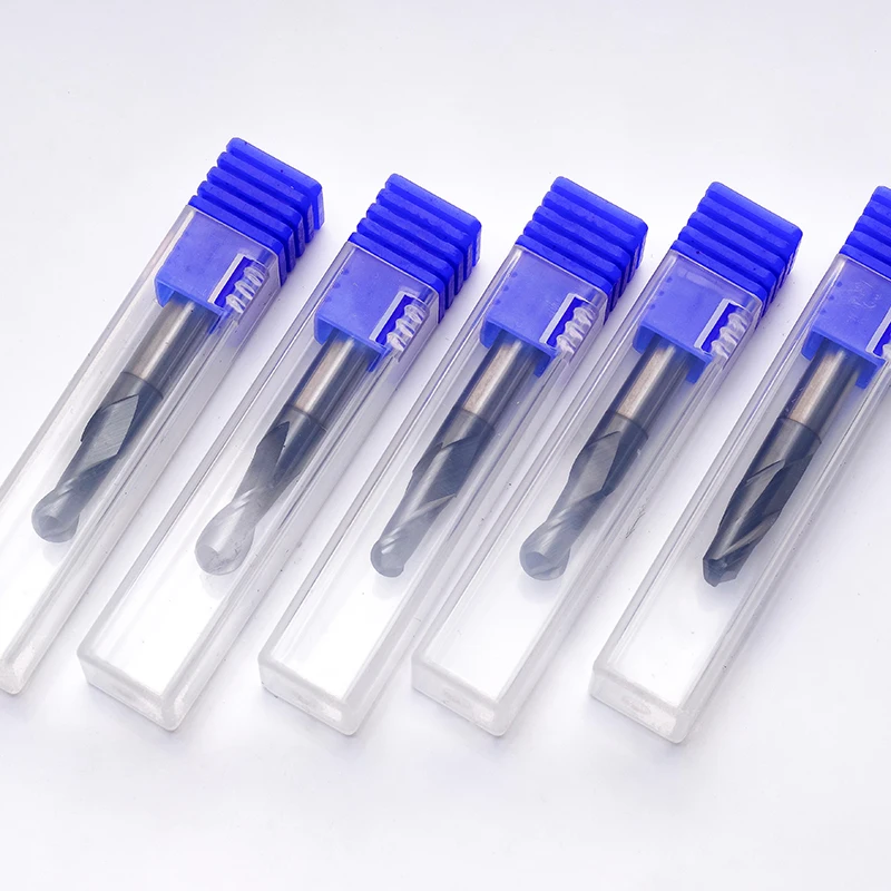 Карбидная шаровая Концевая фреза HRC65, карбидный материал и торцевая фреза с алтизиновым покрытием