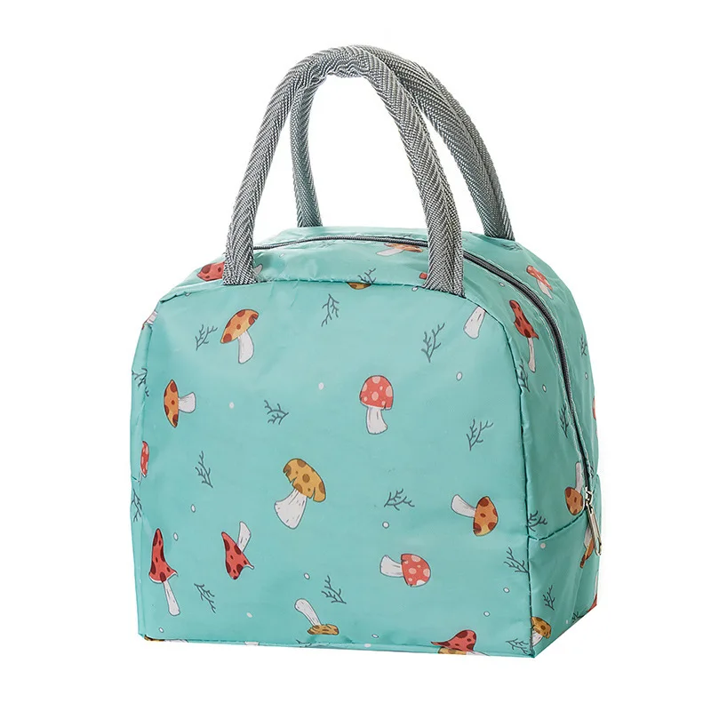 Custom Girls Oxford Lunch Bag with Leakproof Technology Cute Flower Print for Work Office Travel or Picnic