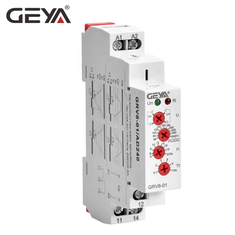 GEYA GRV8-01/02 AC220V регулируемое реле перенапряжения и пониженного напряжения