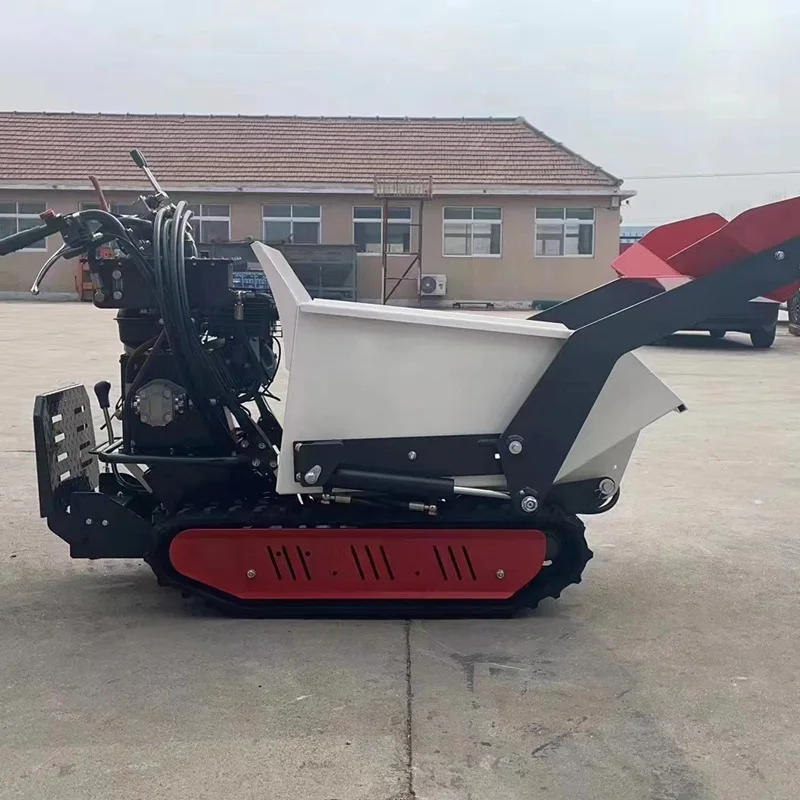CE Approved 500kg Loading Capacity power mini wheelbarrow Customized Track crawler mini Dumper