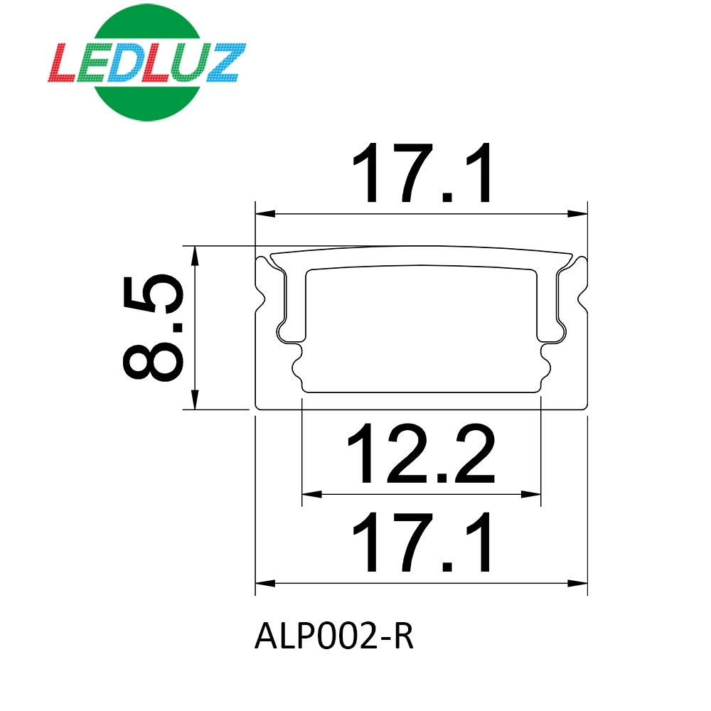 17x8mm black white sliver Linear Led Aluminum Profile with 2835 led strip