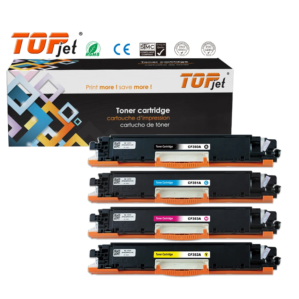 Topjet 201A 203A 304A 305A 410A 125A 126A 130A 131A совместимый Набор цветных тонер-картриджей для лазерного принтера HP