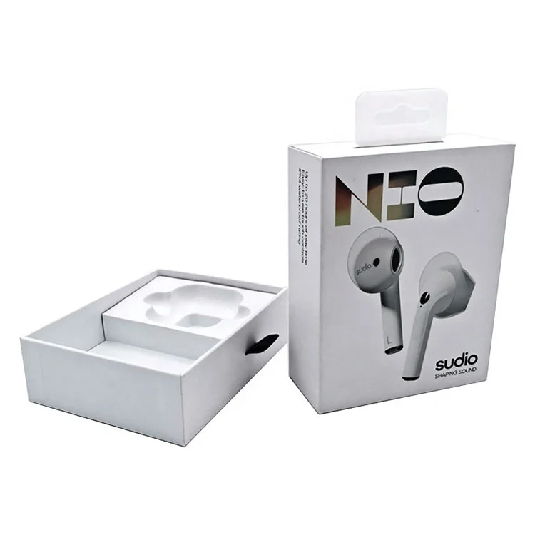 Изготовленная на заказ роскошная белая коробка для наушников от a6s Заводская упаковки электронных продуктов с индивидуальным логотипом