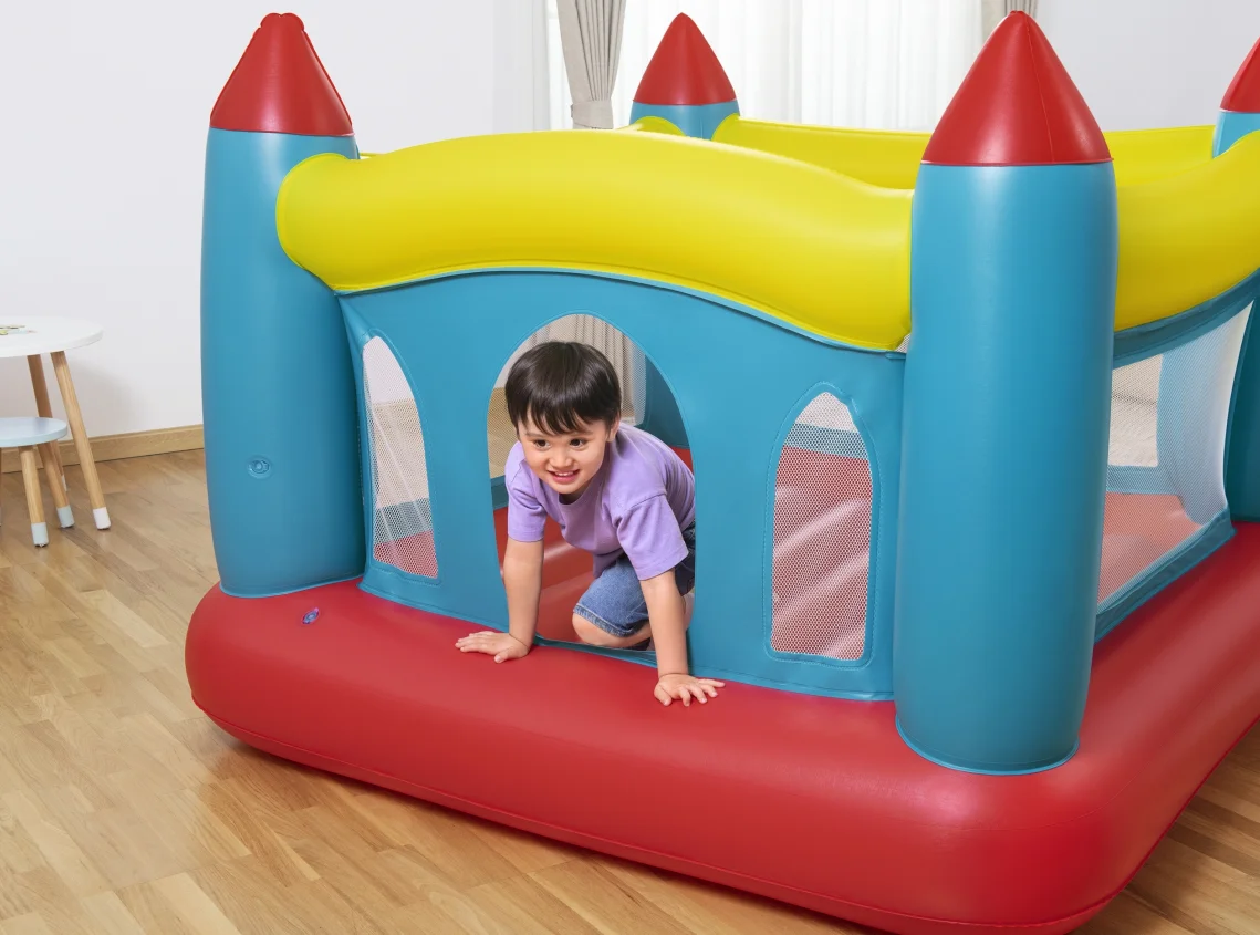 Bestway 52647 Outdoor Toy Playhouse Play House for Kid Children Baby For Indoor Royal Leap Kids Inflatable Bouncy House