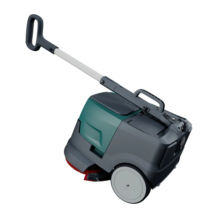 2024 New design walk-behind mini auto commercial compact home use electric floor scrubber dryer