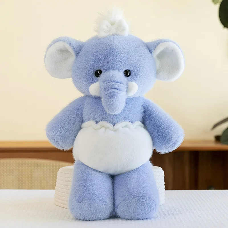 High Grade Adorable Blue Elephant Cushy Plushy Customize Stuffed Animal Plush Toy Kids Sleeping Companion Plushies Doll