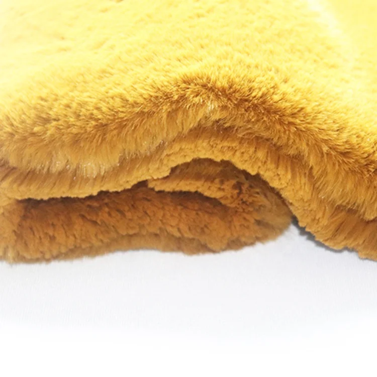 Мягкая теплая зимняя искусственная полиэфирная меховая ткань из искусственного кроличьего меха