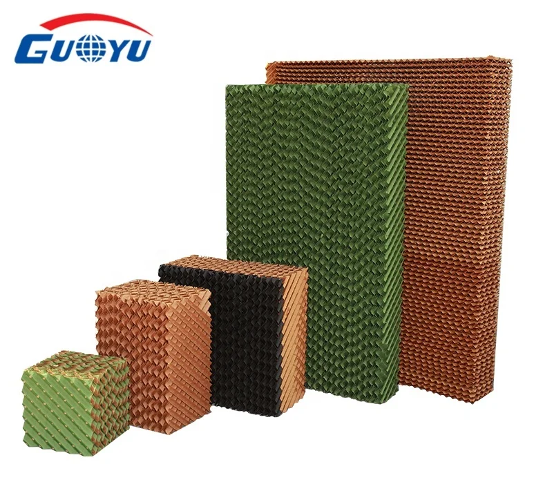 Honeycomb Cooling Pad/ honey comb 5090 cooling pad For Broiler Greenhouse Poultry Evaporative Cooling Pads Cooler