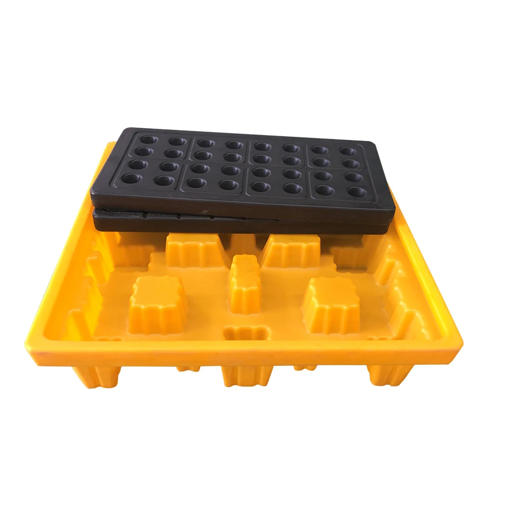 1300*1300*300 spill containment pallet plastic oil spill pallet for drums