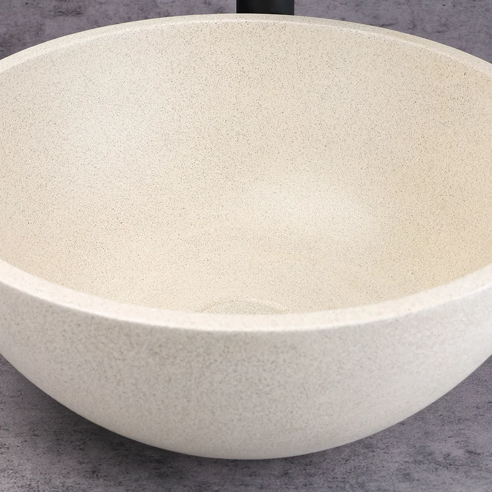 Wholesale mini round basin colorful concrete bathroom above counter basin Industrial rental housing concrete table basin