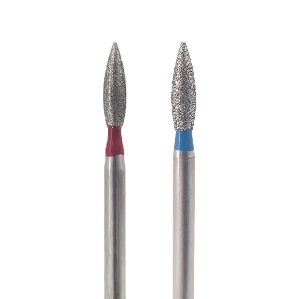 Manicure nail cuticle work flame shape dental low speed handpiece diamond drill bit