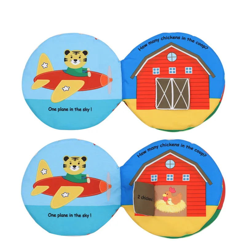 Factory Price Wholesale Baby Babies Educational Toy For Infant Peek-a-boo Cloth Book
