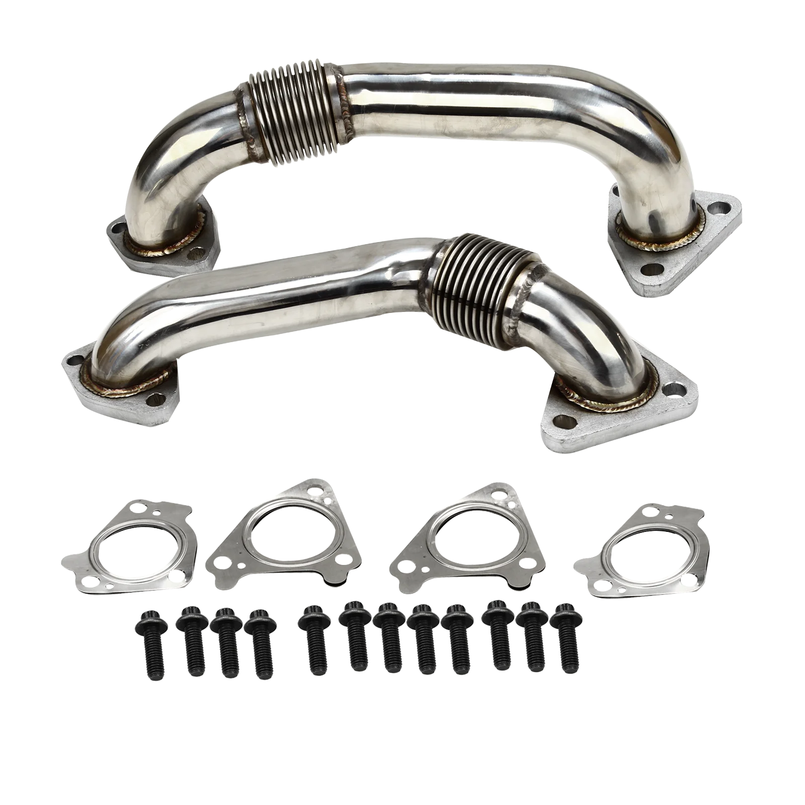 for high quality stainless steel car exhaust pipe tail 6.6L Duramax Heavy Duty Ugraded 304SS Up Pipes W/ Gaskets 01-16 GMC Chevy