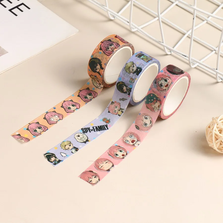 SPY X Family Adhesive Tape Toys Anime Peripherals Cartoon Print DIY Handmade Accessories Gift Wrap Supplies Kids Gifts Promotion