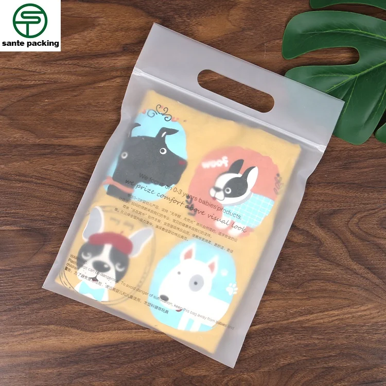 wholesale reusable dog clothes top zip lock packaging bags shopping bags with zipper