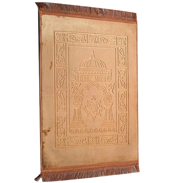 Islamic Thick Mat With Soft Tassel Prayer Mat Rug For Mosque