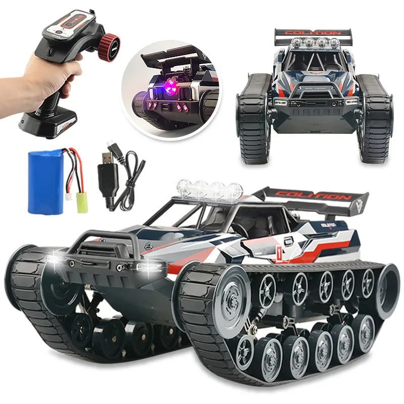 New 1:12 Can Drift 360 Degrees 2.4G Boy Alloy High Speed Spray RC Remote Control Tank Toy Car