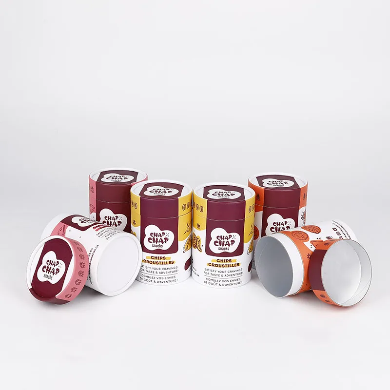 Custom recyclable food grade paper tube packaging for powder