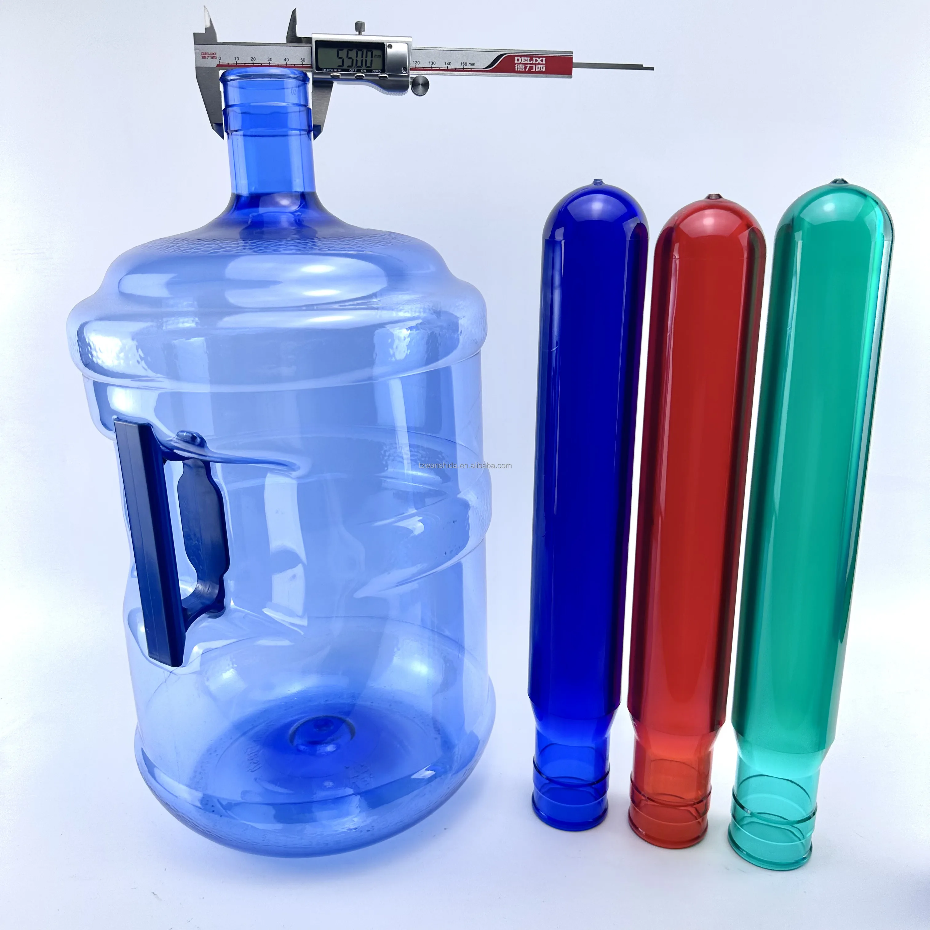 5gallon 700g 730g Blow Moulding Machine 20 Liter  750g Plastic Blue transparent 5gallon PET preform