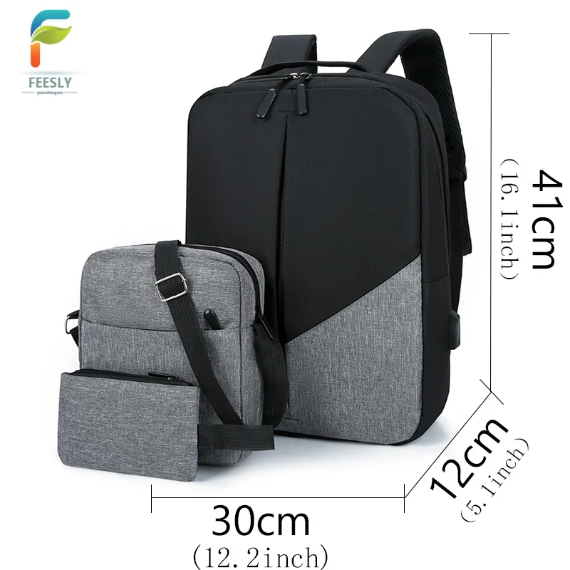 business laptop backpack college backpack with usb smart charging port 3 in 1 laptop bag 15.6 inch computer backpack