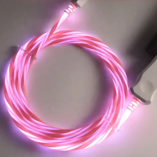 Micro usb led Свет micro кабель для samsung течет светом