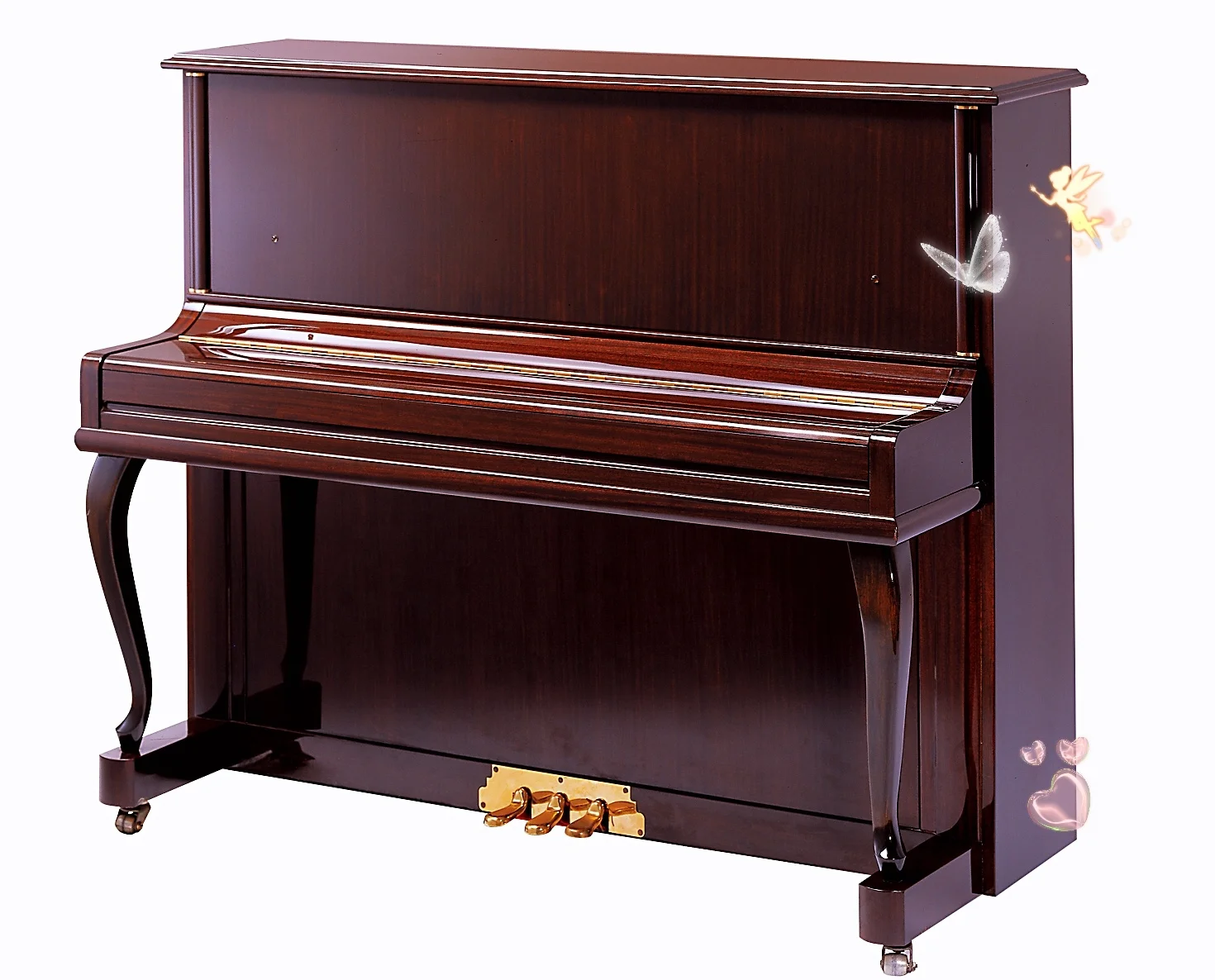acoustic mahogany vertical piano