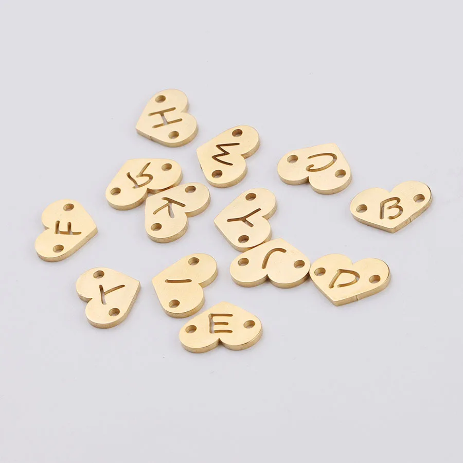 1 2*12 мм 26 дюймов английская Нержавеющая Сталь Буквы очаровательные аксессуары из нержавеющей стали diy Ювелирные изделия Золотой аксессуар