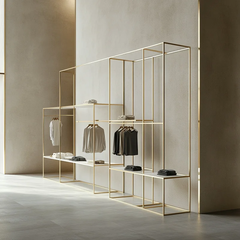 High Quality Gold Portable Kids Baby Clothing Store Hanger Moving Garment Rack Round Clothing Display Racks For Clothing