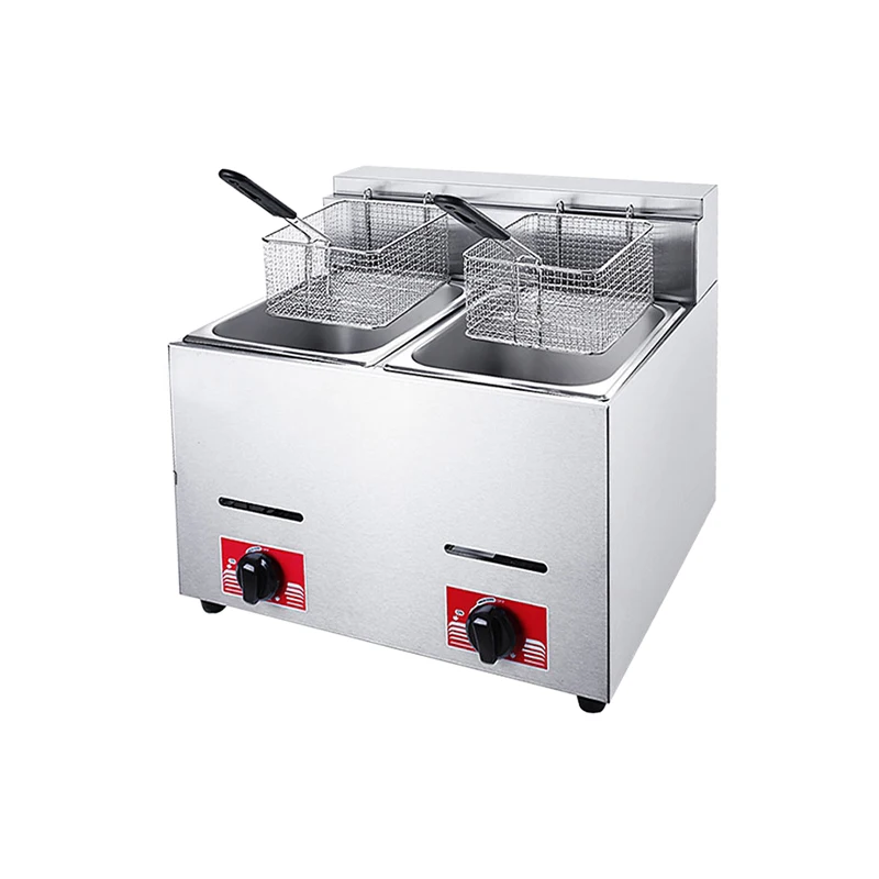 Commercial Double-Tank Electric Deep Oil Fryer Stainless steel chicken fryer