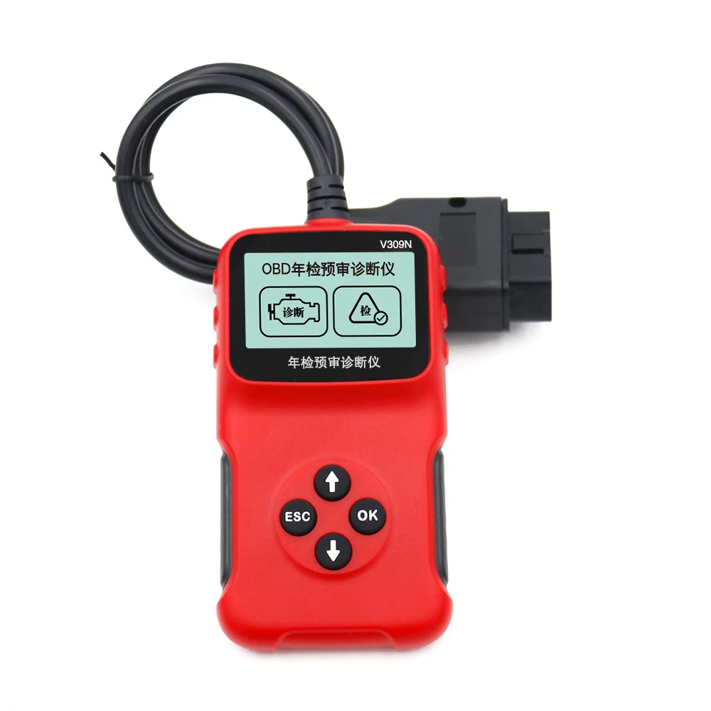 Best V309 Automotive Diagnostic Scanner Vehicle Scan Tool Car Code Scanner Handheld OBD II Tester Fault Diagnosis Instrument