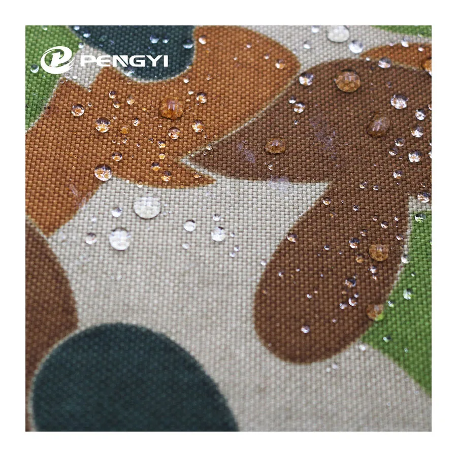 100% Polyester Oxford Fabric Pu Coated Fabric Polyester Camouflage Printed Fabric