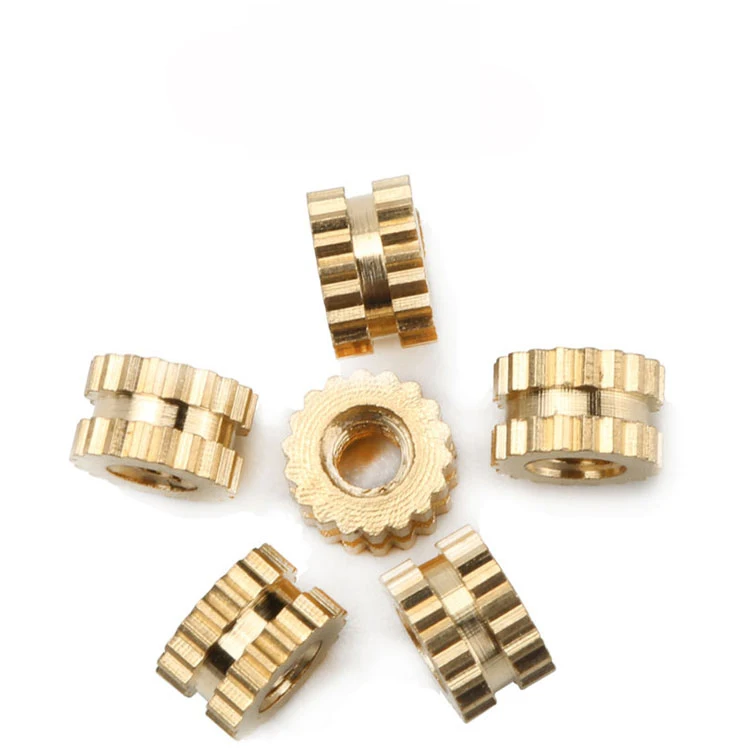 Injection Knurled Copper Nut Precision Copper Insert Copper Insert Through Hole Nut Mobile Phone Nut M6