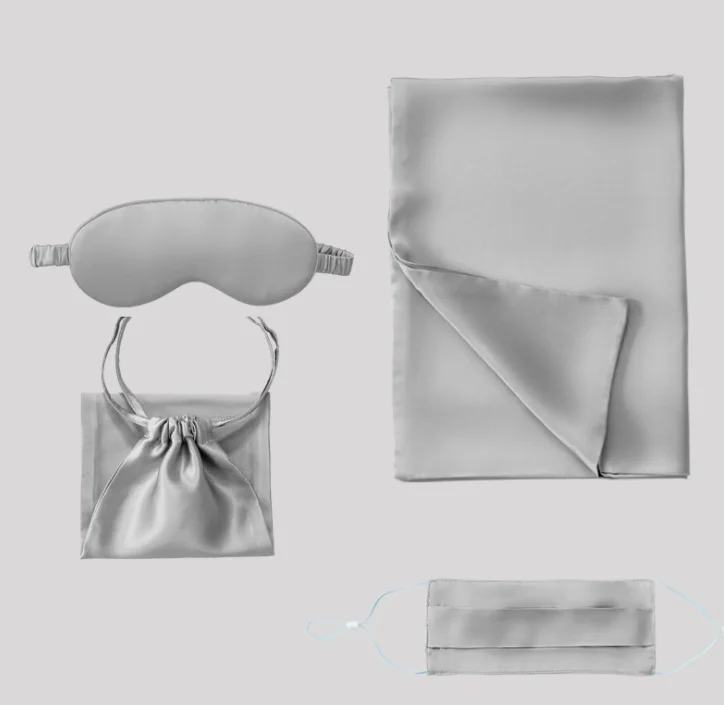 Mask, eye mask, pillow towel, three-piece gift box with 100% mulberry silkworm silk to give gifts and enjoy the ultimate gift