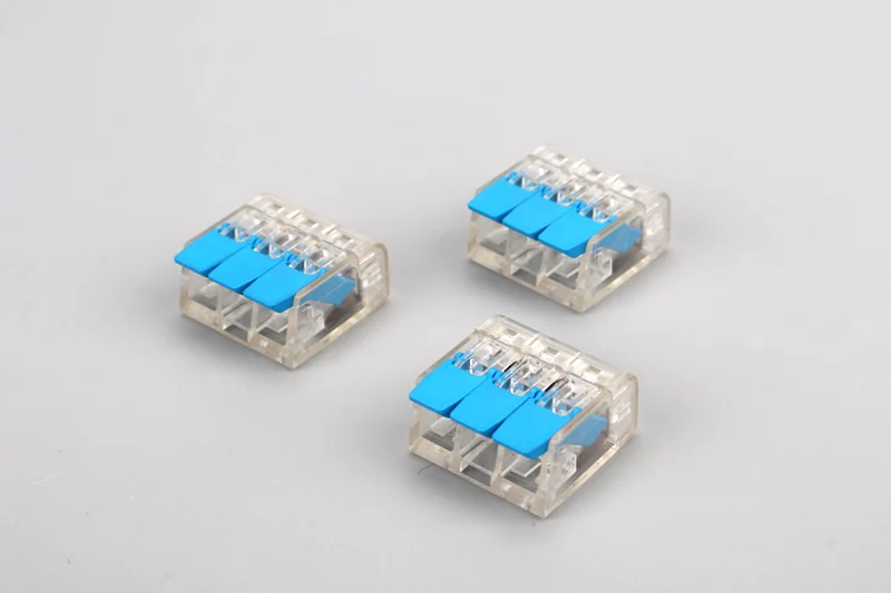 Most Popular 221 Series 221-413 Multi Core Electrical Compact Splice Terminal Block Wire Connector PC Plastic Bag Automotive BNC