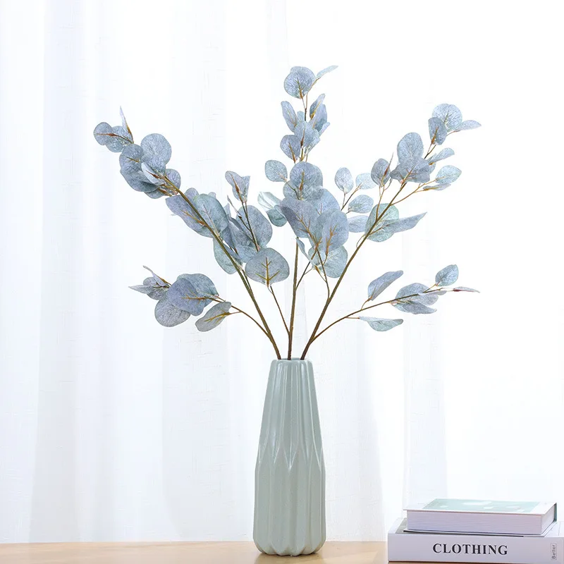 Artificial Yellow Eucalyptus leaves  for Party Hotel Wedding Table Decorative