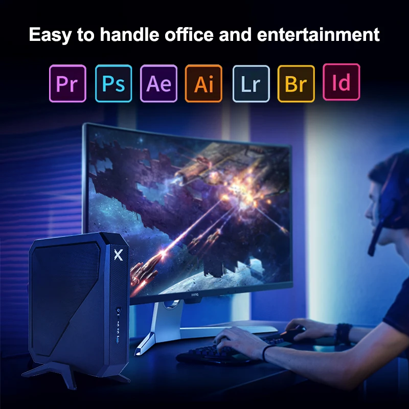 New Small computer host computer wifi5 AMD R yzen7 3700u 4 core mini pcs Gaming for monitor portable Desktop computer pc