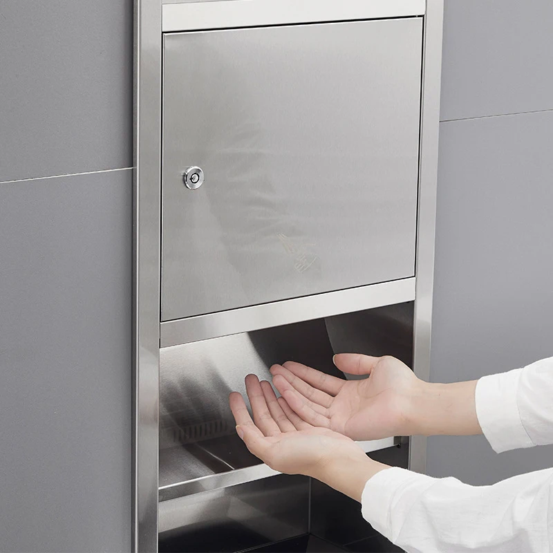 Professional Modern Design Hotel Bathroom Stainless Steel Paper Towel Dispenser and Waste Bin Combination for Home Use