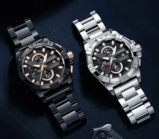 OEM Custom logo Watches Stainless Steel Watches Luxury Men Wrist Quartz Watch for Men