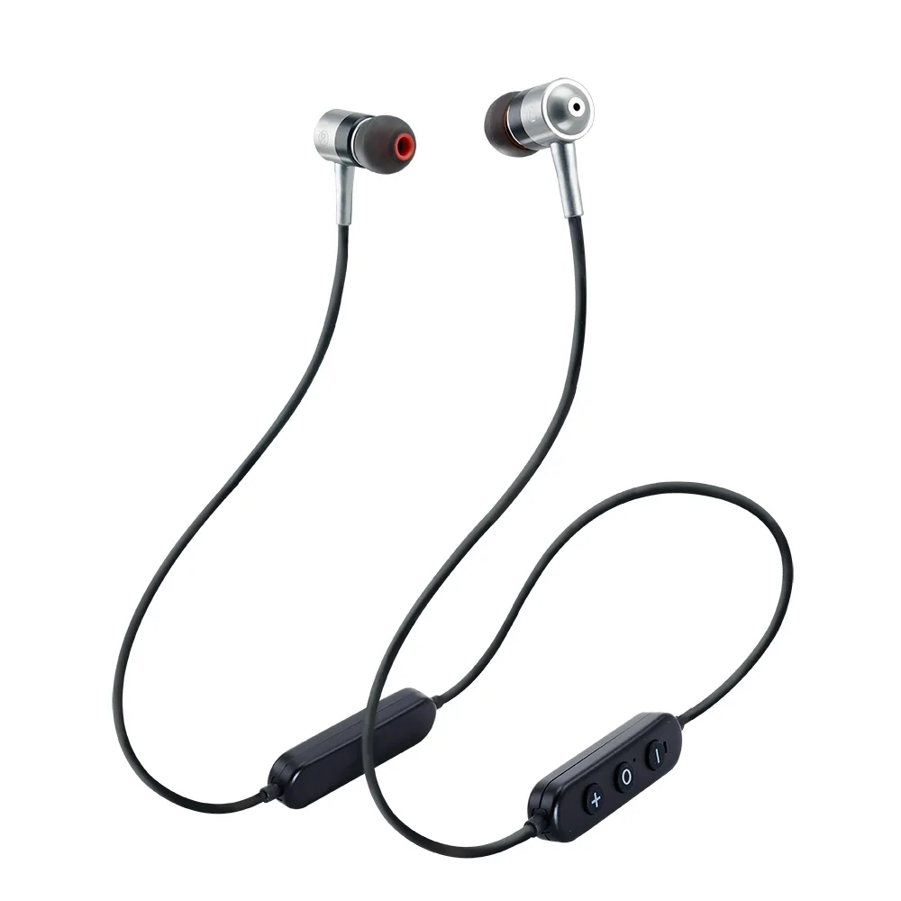 Waterproof Wireless Sport Earphones With Volume Control Soft Neckband Stereo Wireless Headsets