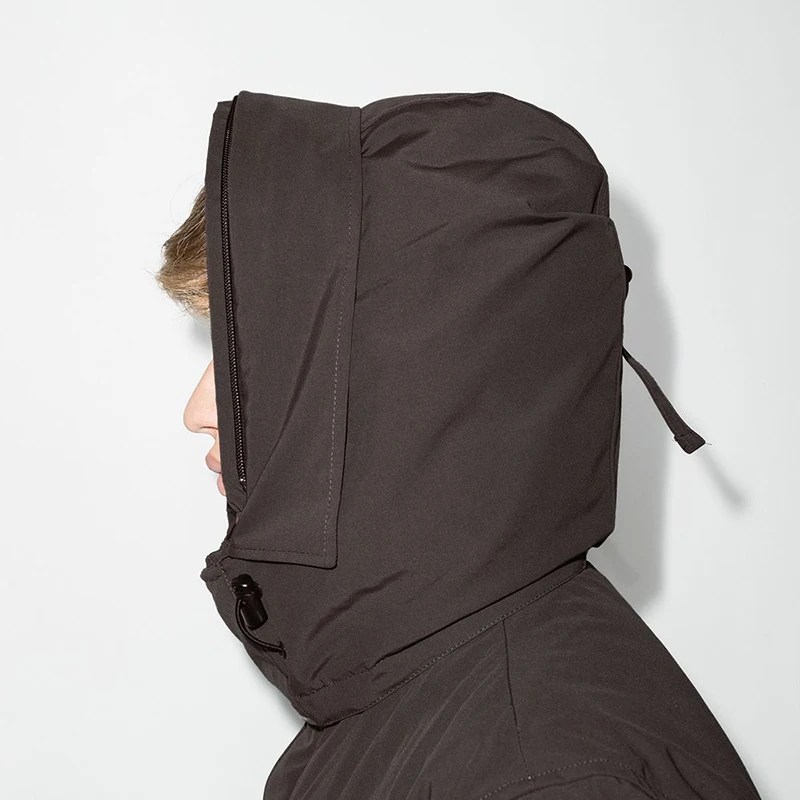 Downcontent 90% Reflective Fabric Thick Winter Coat Fill Power Hoodie Men White Duck Down Jacket