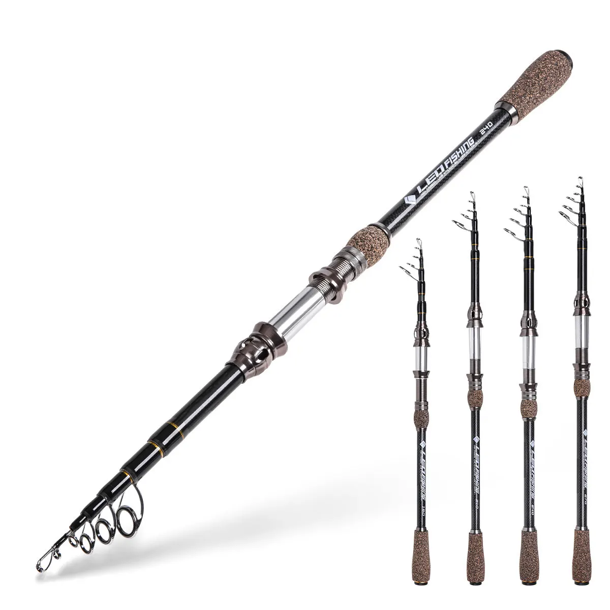 JESTSHARK best quality sea fishing rod 1.8 2.1 2.4 2.7m carbon telescopic fishing rod wholesale