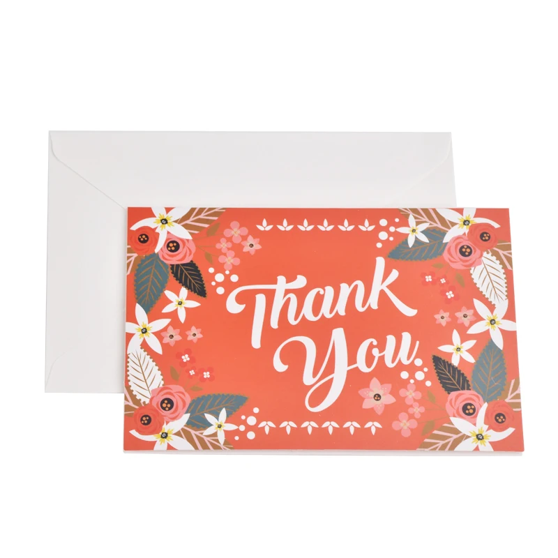 Оптовая продажа офсетная печать роскошная открытка из золотой фольги для малого бизнеса открытки с надписью «Thank You» на заказ логотипом визитная