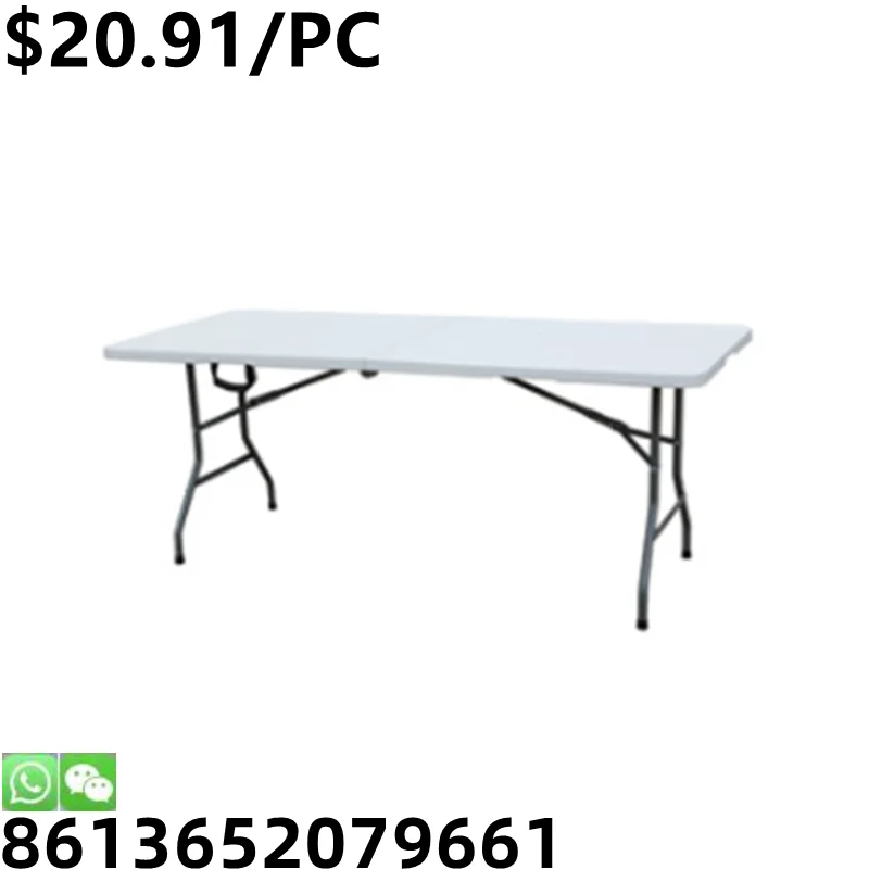 Wholesale Factory Portable Picnic Outdoor Plastic 72inch folding table Foldable Furniture Dining 6ft Plastic folding table