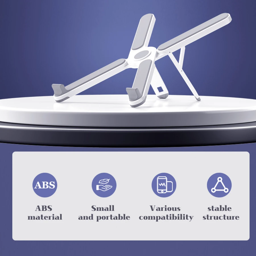 Hot Selling Factory Directly ABS Plastic Flexible Laptop Stand for School Home Office