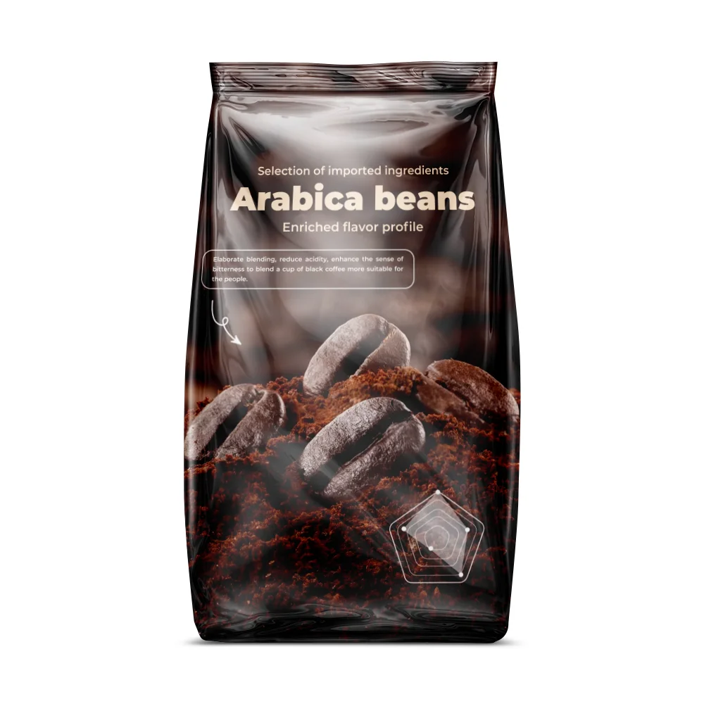 customized side gusset coffee bag with valve flat block bottom coffee packaging bag
