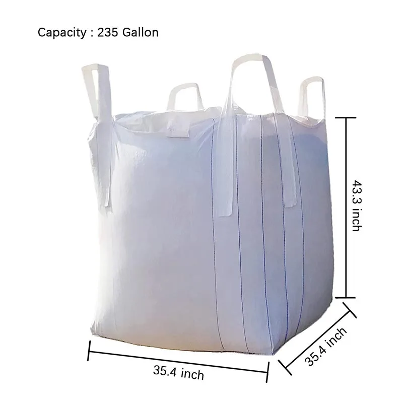 90x90x120cm sugar bag 1000kg pp big ton bag with customized printing UV 1 ton jumbo bag