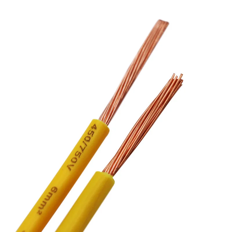 450/750V stranded copper core pvc insulated flexible electrical wire and cable