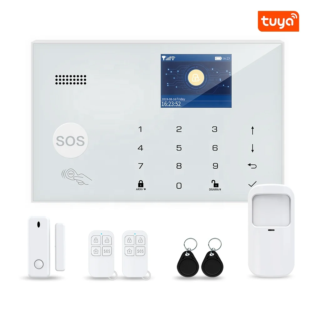 Factory Direct Sales Tuya 4G/Gsm Wifi Alarm House Security Anti Theft Alarm System Wireless